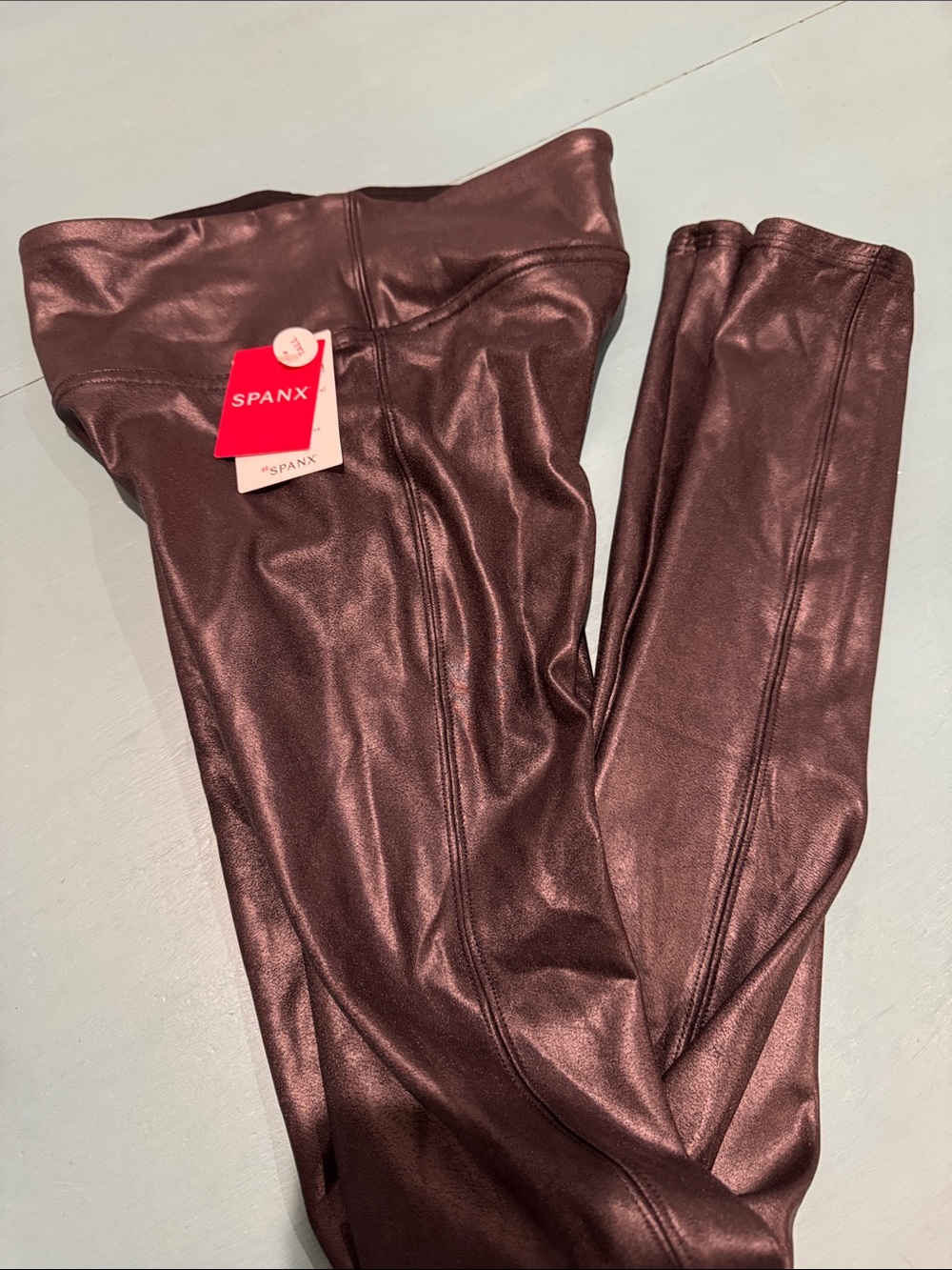 SPANX Metallic Black Shaping Leggings